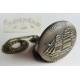 USS Constitution Antiqued Bronze Quartz Movement Pocket Watch With Chain